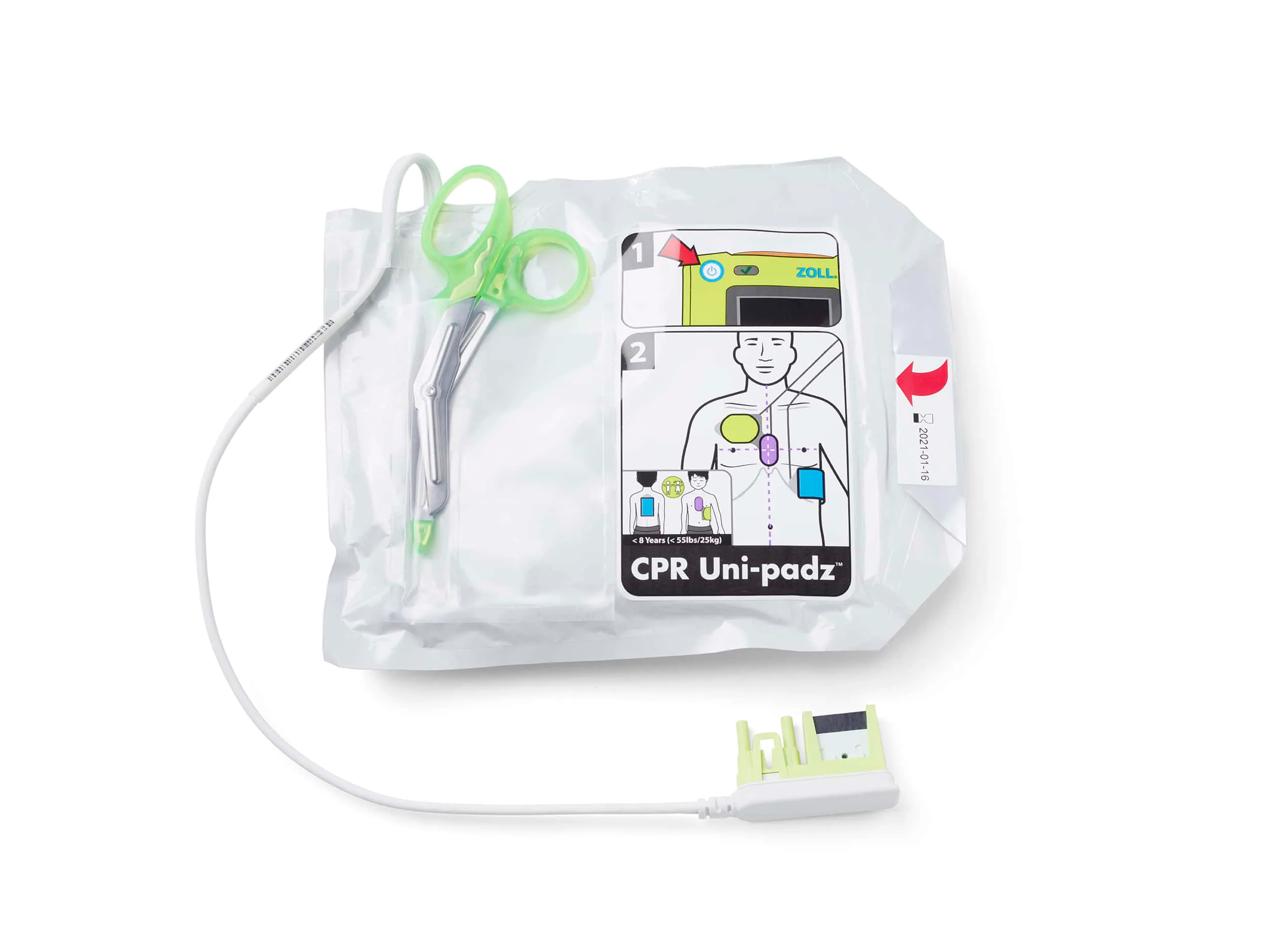 Electrodes CPR Uni-Padz Défibrillateur Zoll AED 3