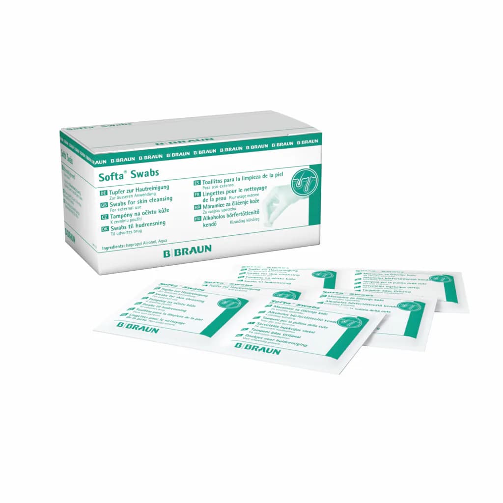 BBraun | Softa® Swabs Tampons de purification, Boîte de 100pcs